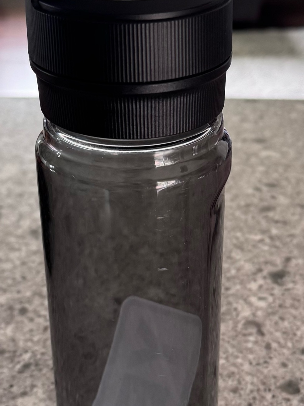 25oz/750ml Yeti Black Clear Water Bottle